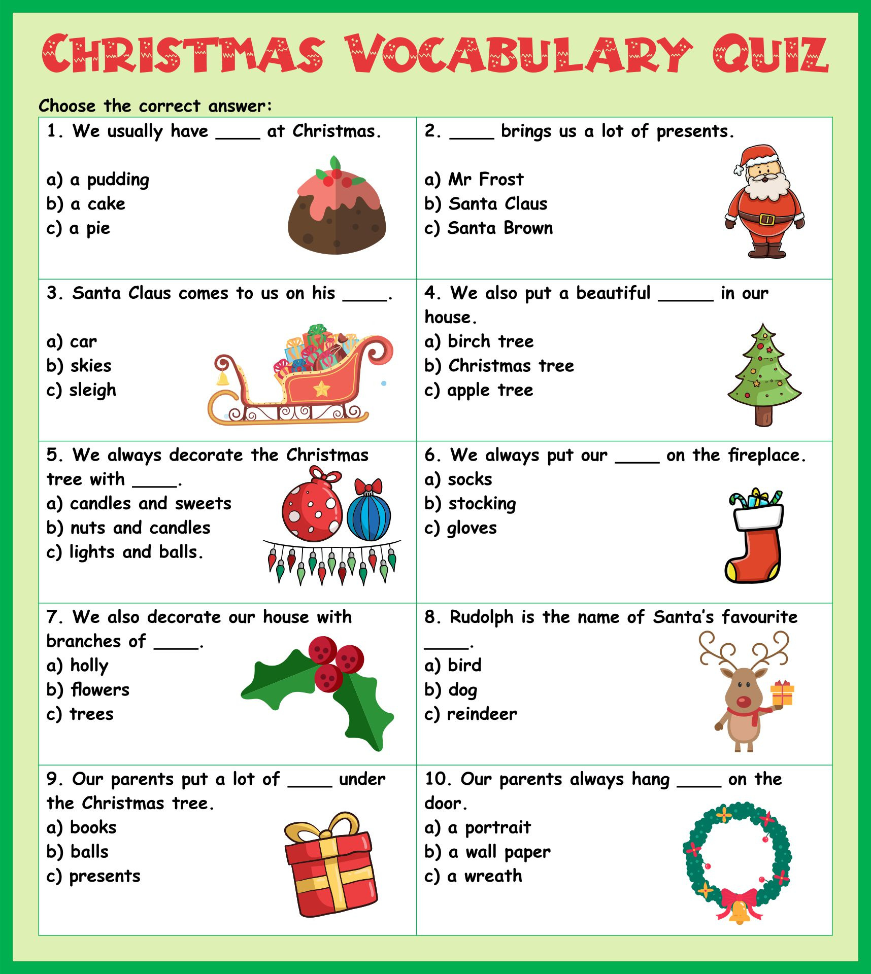 Christmas Trivia Questions - 15 Free Pdf Printables | Printablee within Christmas Trivia Questions For Kids Printable