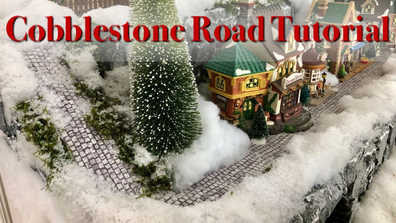 Christmas Village Cobblestone Road regarding Printable Christmas Village Roads