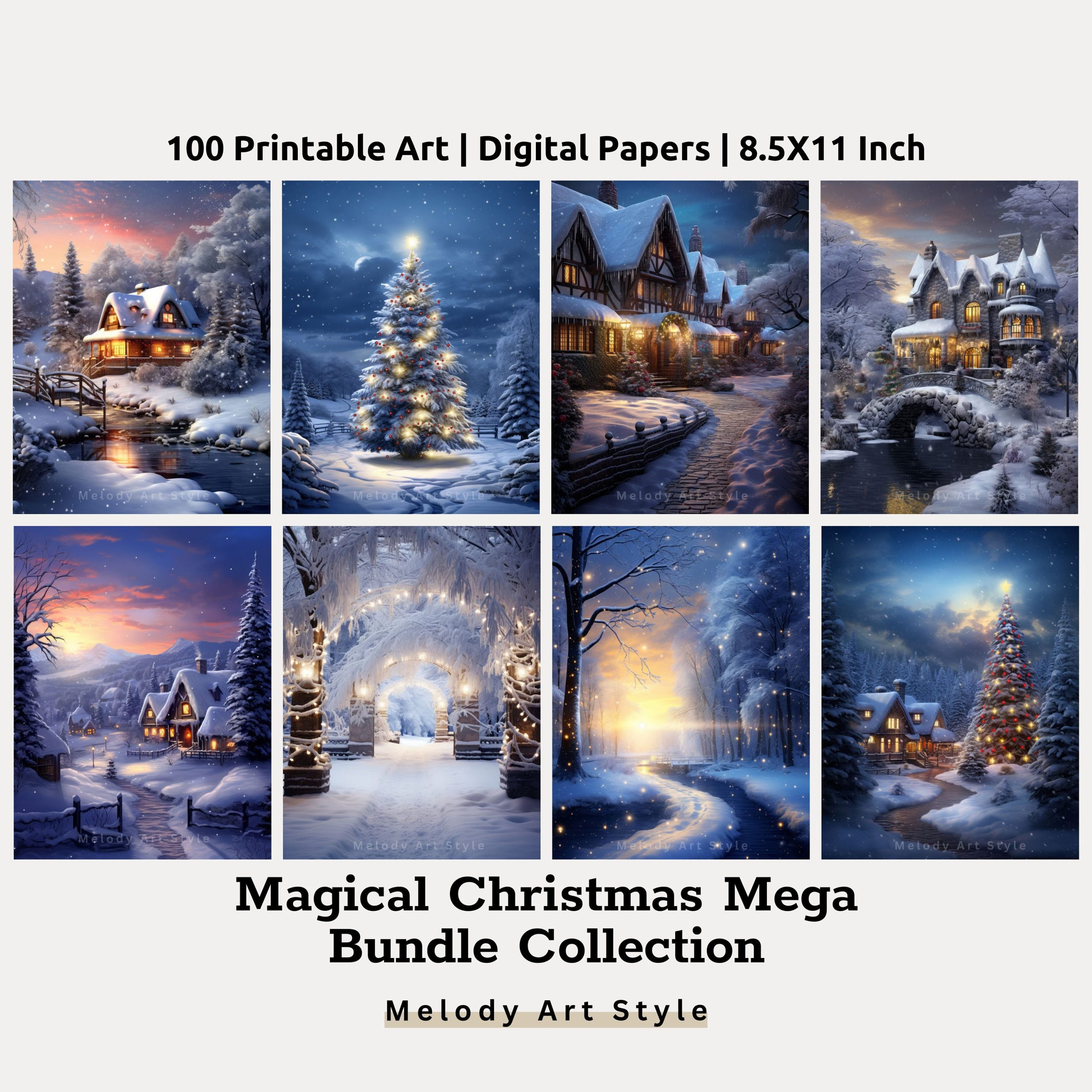 Christmas Village Print, Digital Paper Bundle, Winter Village Junk with regard to Printable Christmas Village Backdrop