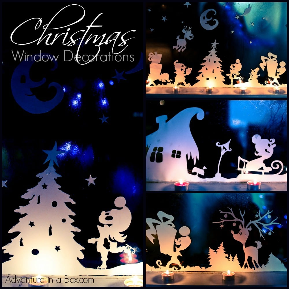 Christmas Window Silhouettes throughout Printable Christmas Window Silhouette