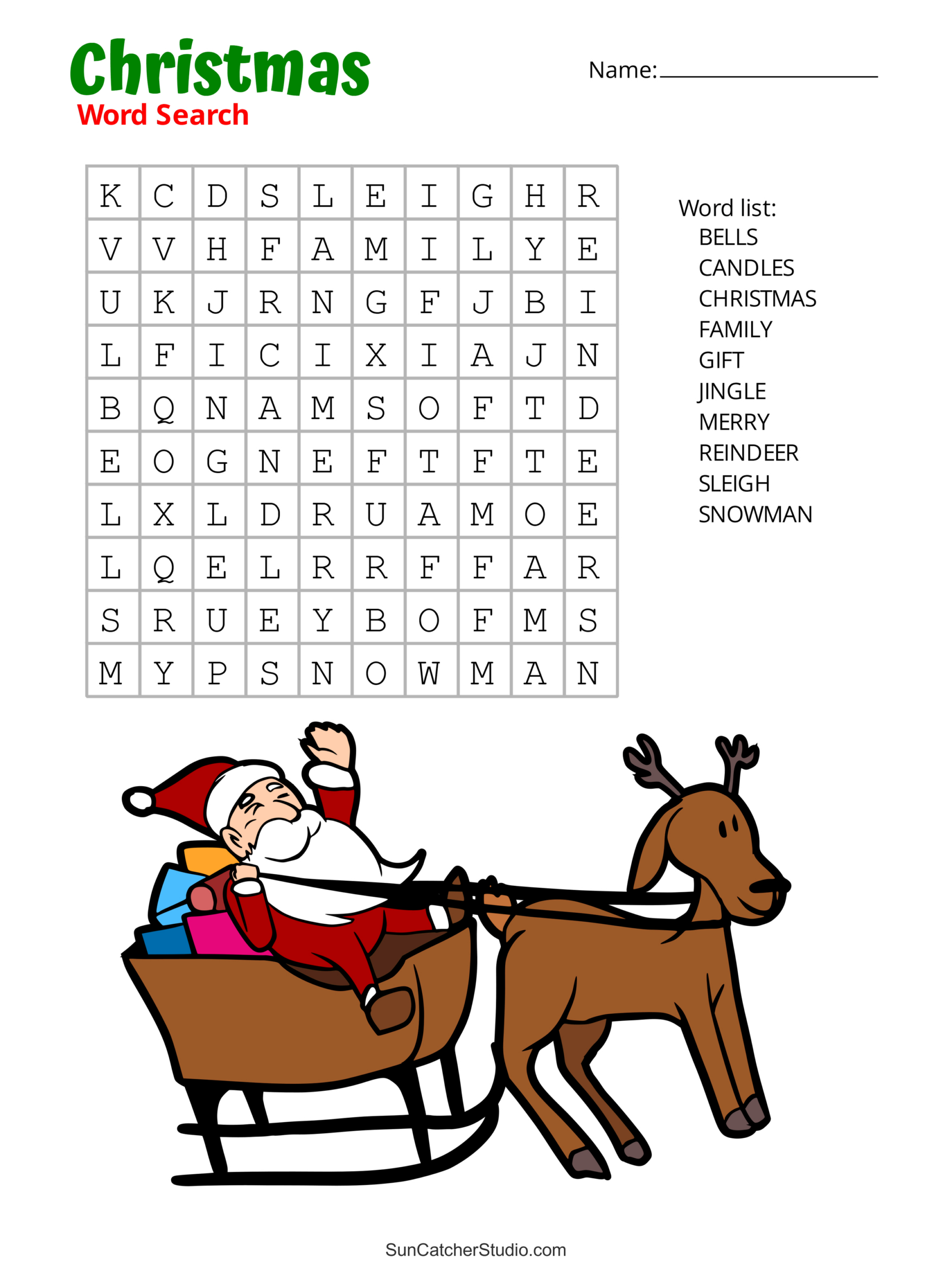 Christmas Word Search (Free Printable Pdf Puzzles) โ Free pertaining to Free Christmas Word Puzzles Printable