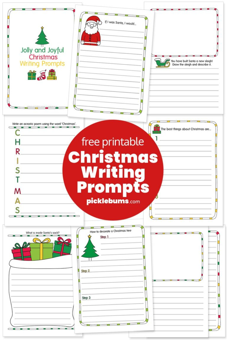 Christmas Writing Prompts For Kids - Free Printable - Picklebums with regard to Christmas Writing Prompts Printable