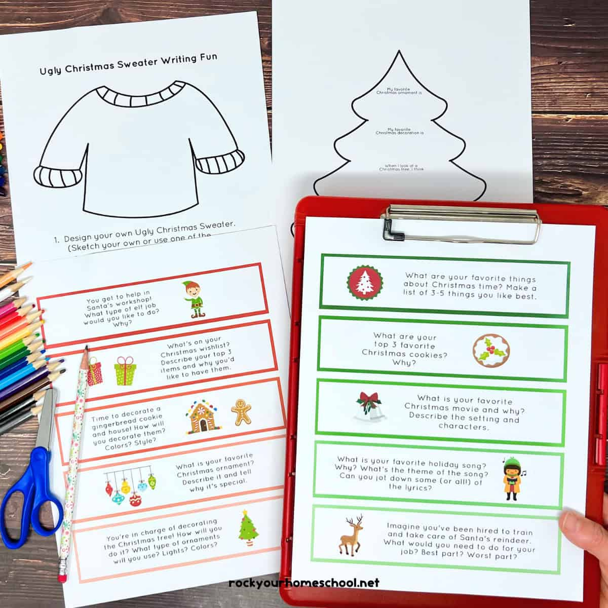 Christmas Writing Prompts For Kids (Free Printable) - Rock Your inside Christmas Writing Prompts Printable