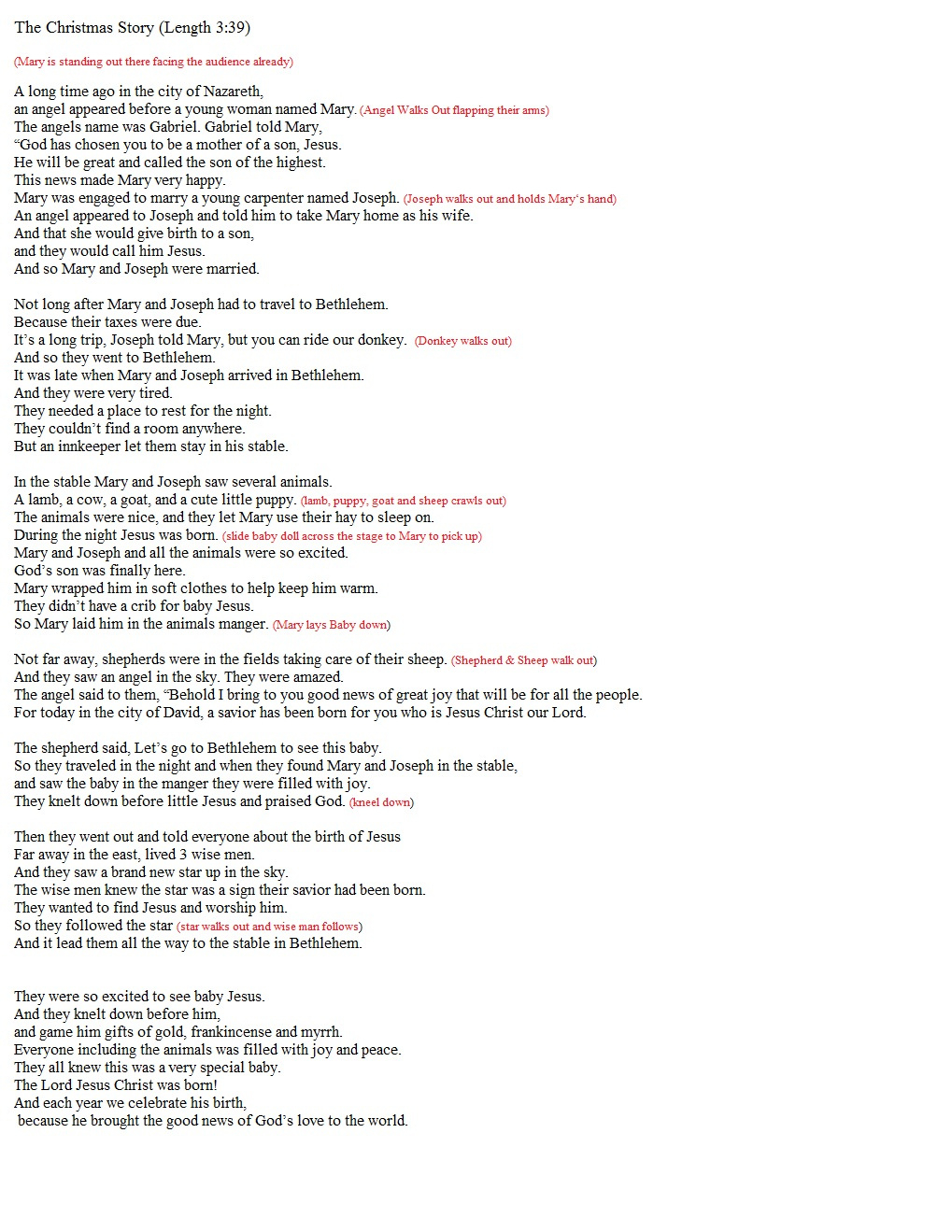 Church Christmas Plays for Printable Short Christmas Skits