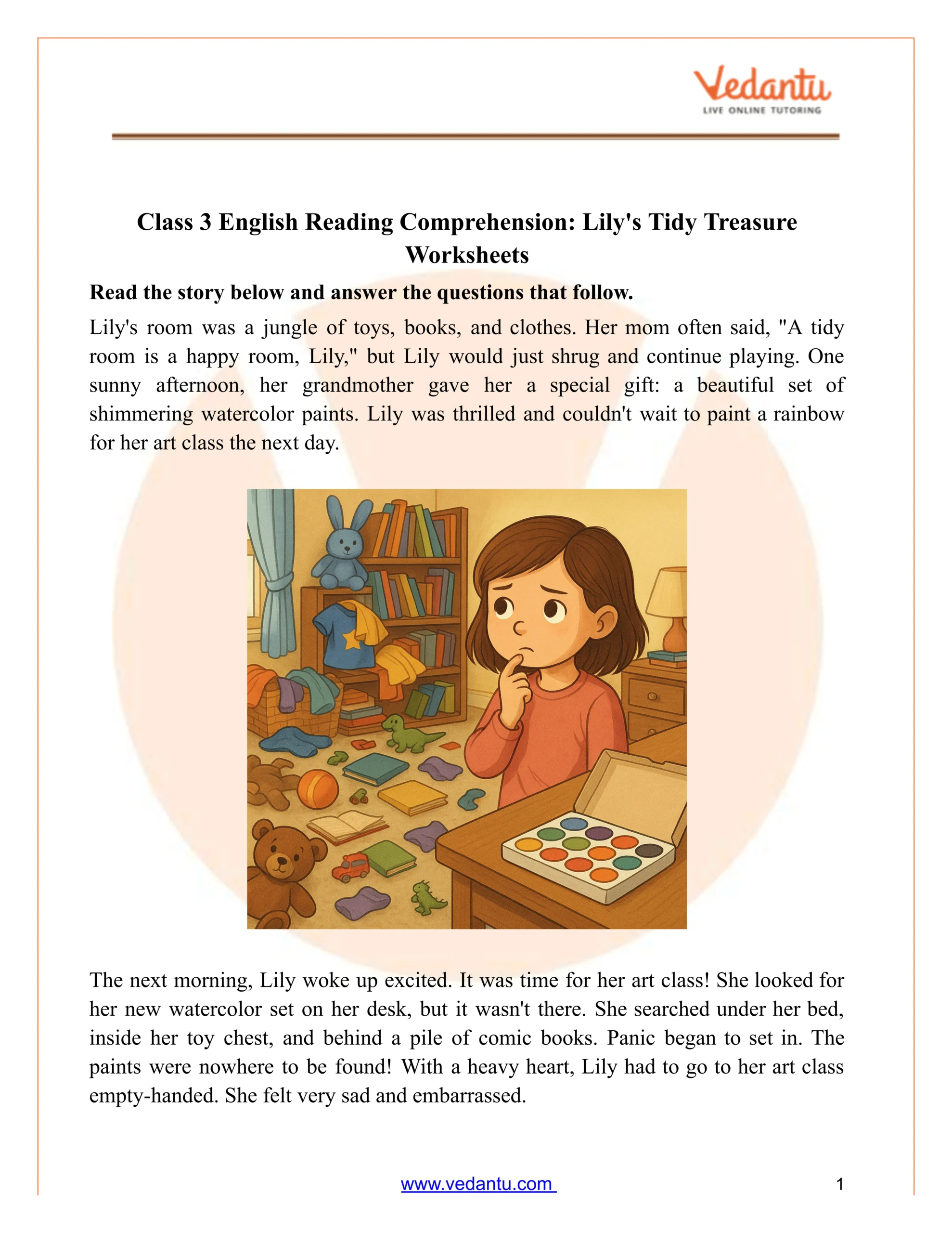 Class 3 Reading Comprehension Worksheet: Max'S Good Habit Story within Free Printable Short Stories For Grade 3