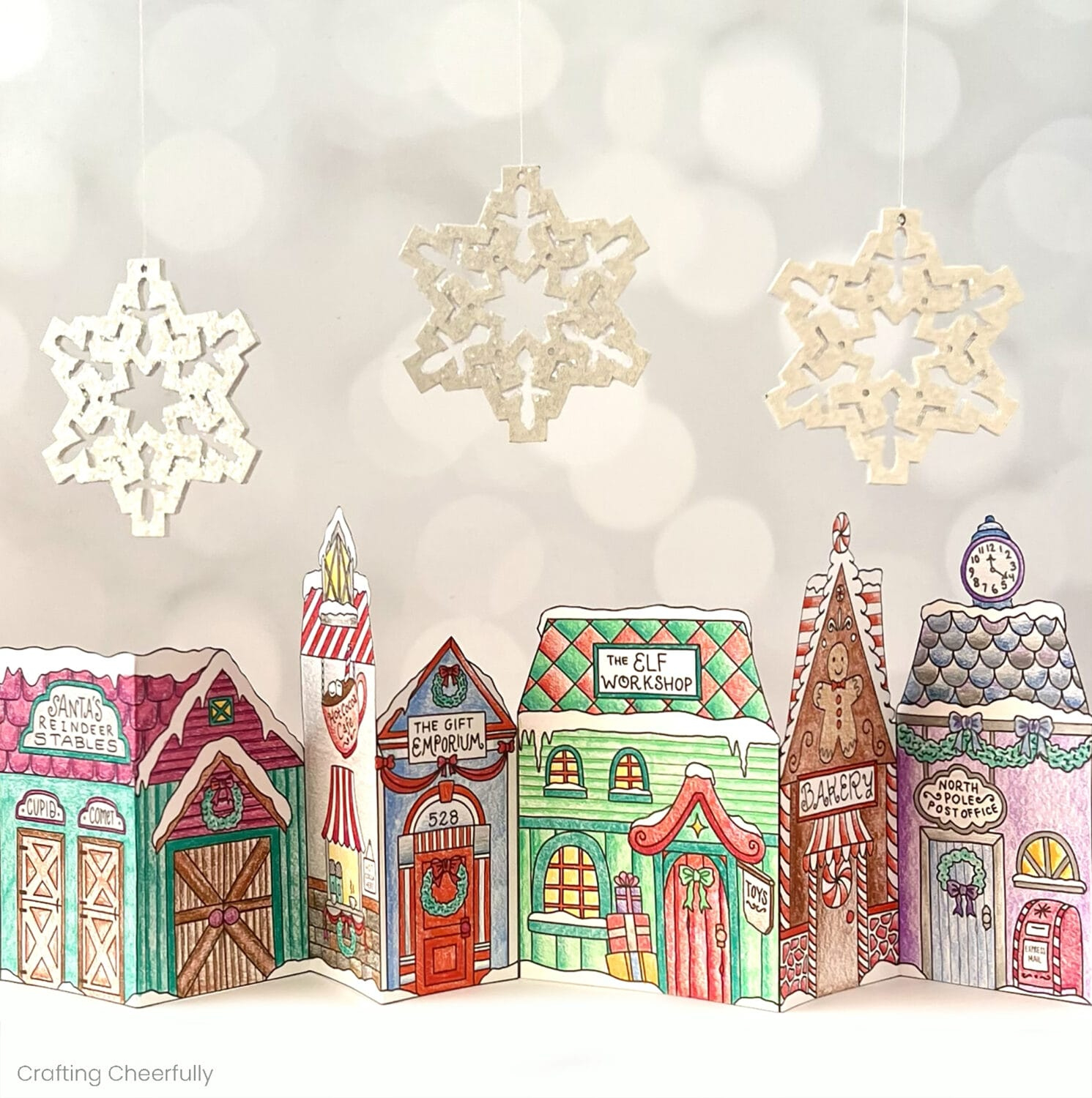 Color-Your-Own Christmas Village - Free Printable Coloring Pages throughout Christmas Village Printable