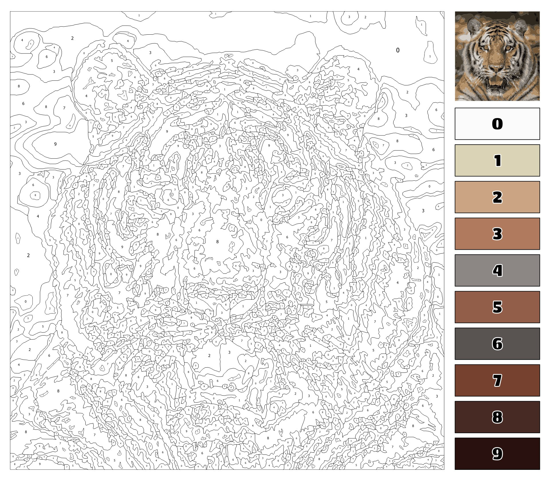 Colornumber For Adults - 20 Free Pdf Printables | Printablee for Hard Color By Number Free Printables