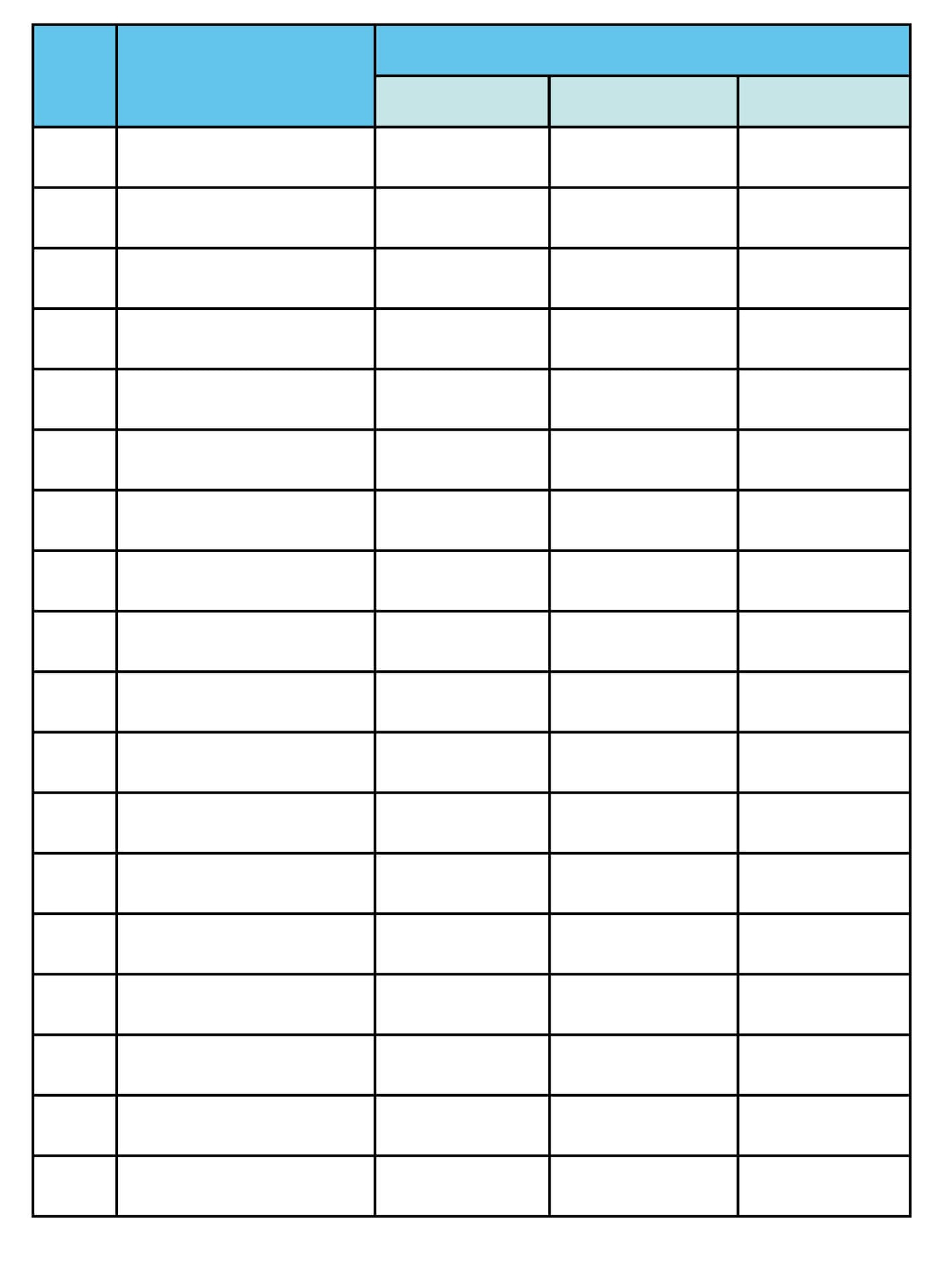 Column Template 5 Columns - 10 Free Pdf Printables | Printablee regarding 5 Column Chart Printable