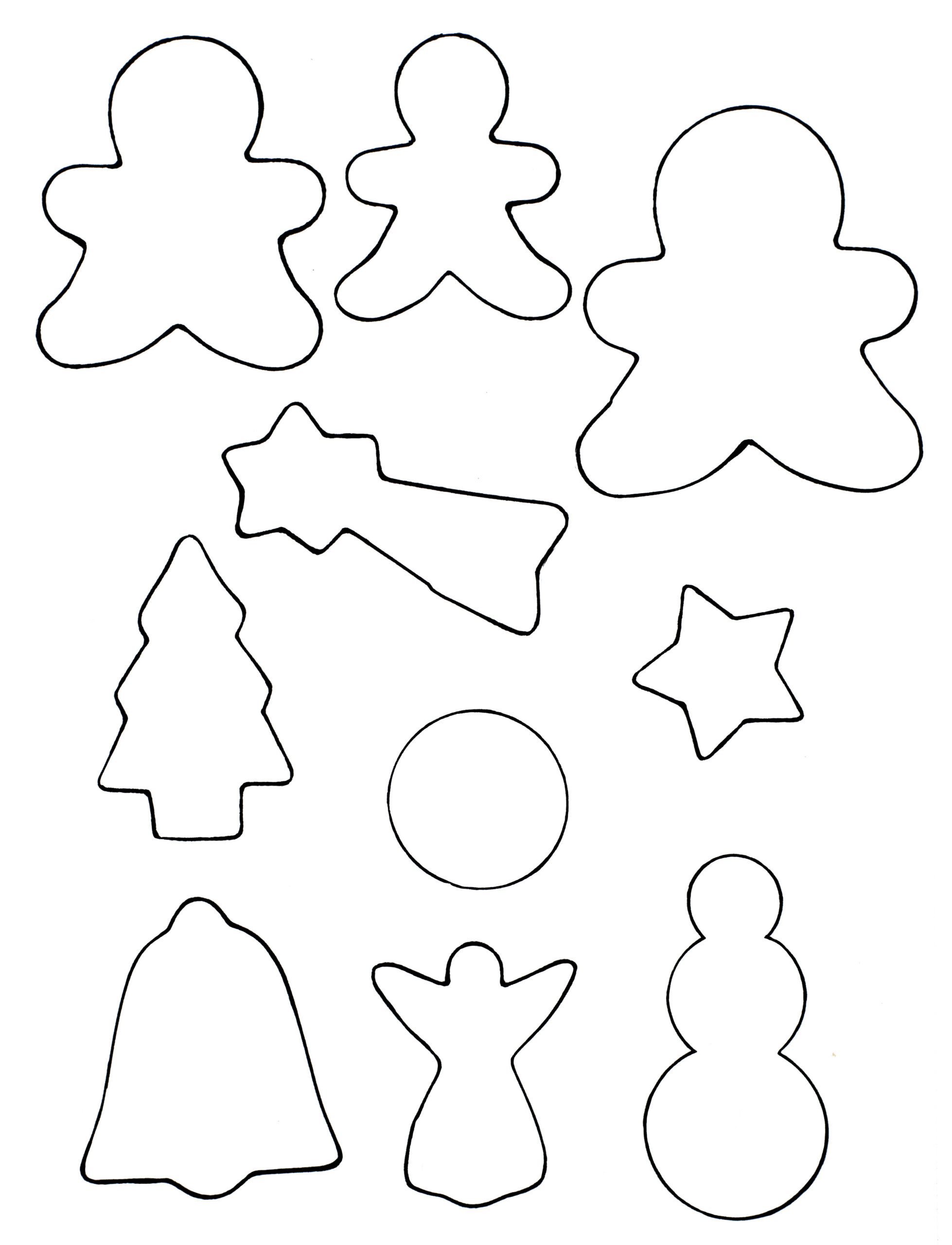 Cookie Cutter Crafts for Christmas Cookie Template Printable