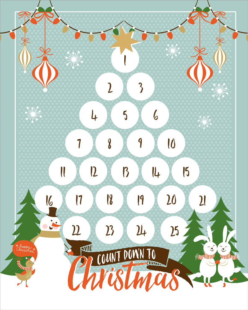 Countdown To Christmas Printable – Let&amp;#039;S Diy It All – With Kritsyn inside Christmas Countdown Tree Printable