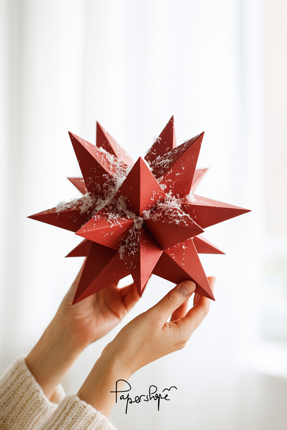 Craft An Xxl 3D Christmas Star - With Printable Template Download inside 3d Christmas Star Template Printable