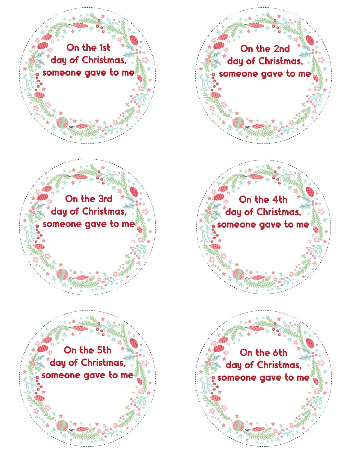 Creative 12 Days Of Christmas Gifts &amp;amp; Free Gift Tags - Play Party Plan in 12 Days of Christmas Blank Template