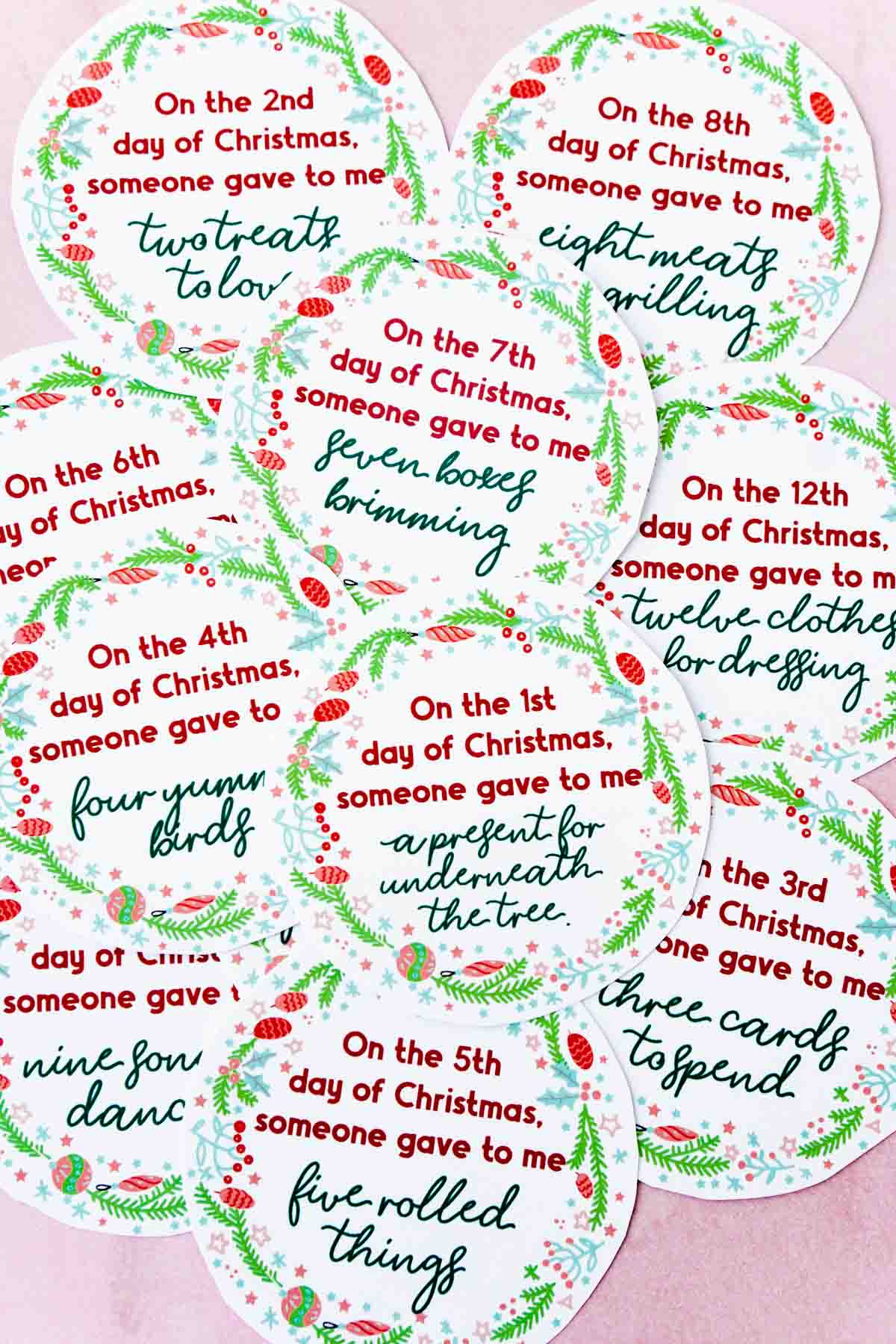 Creative 12 Days Of Christmas Gifts &amp;amp; Free Gift Tags - Play Party Plan regarding Free Printable 12 Days Of Christmas Tags
