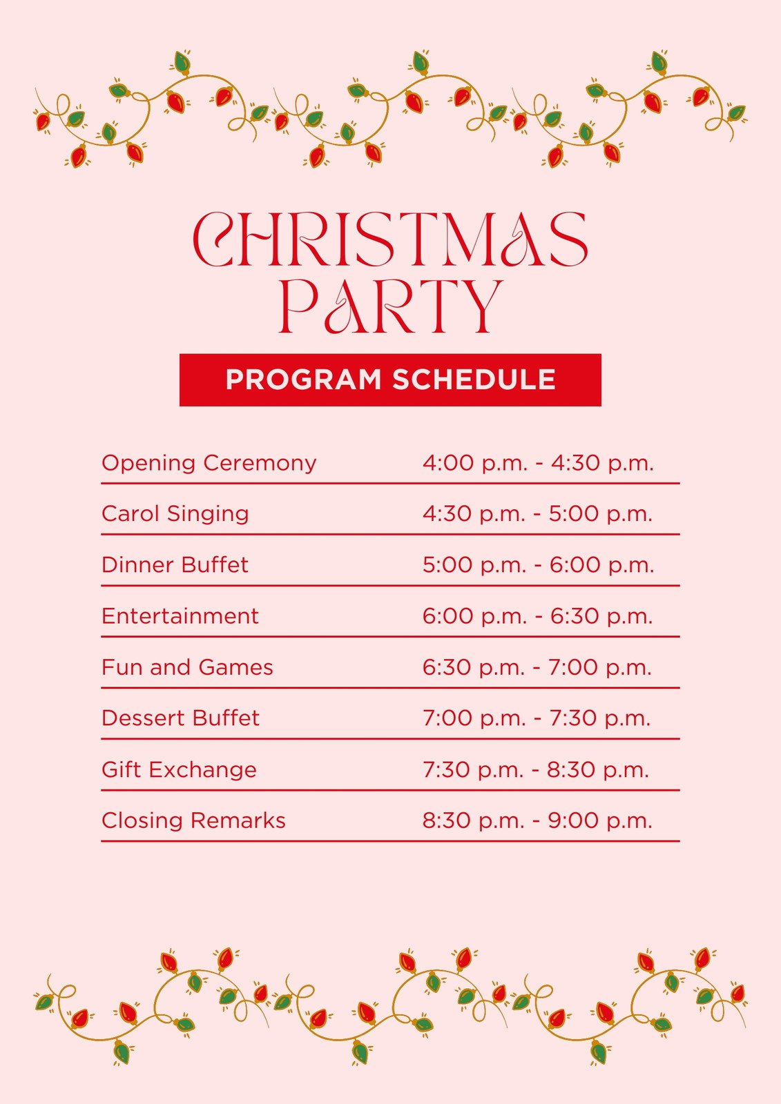 Custom Printable Christmas Program Templates | Canva inside Printable Christmas Program Template