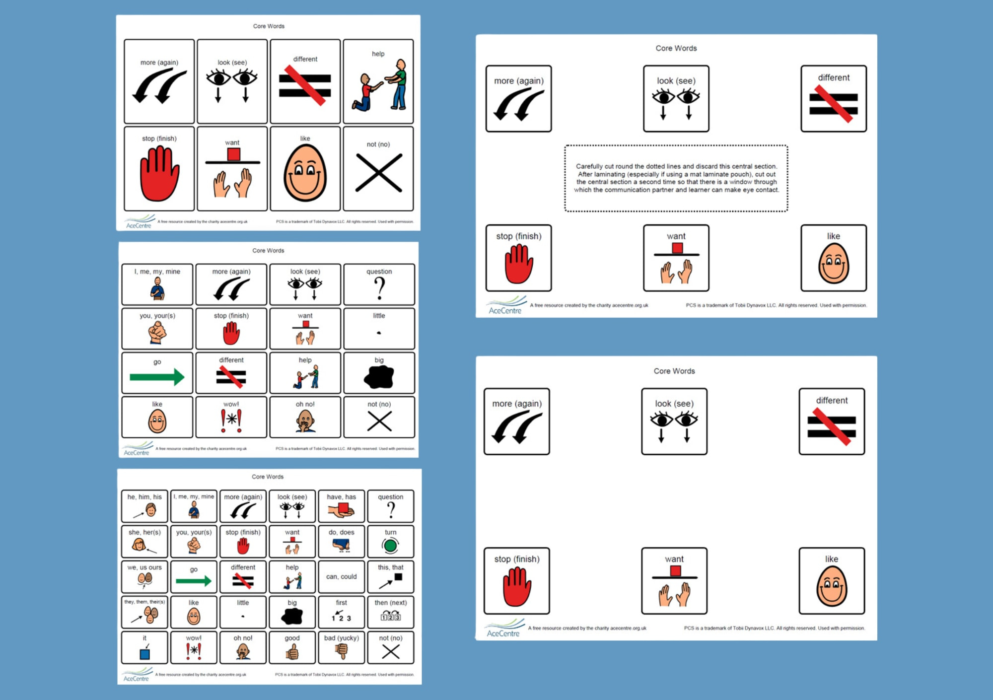 Customisable Symbol Charts | Ace Centre for Free Printable Boardmaker Symbols