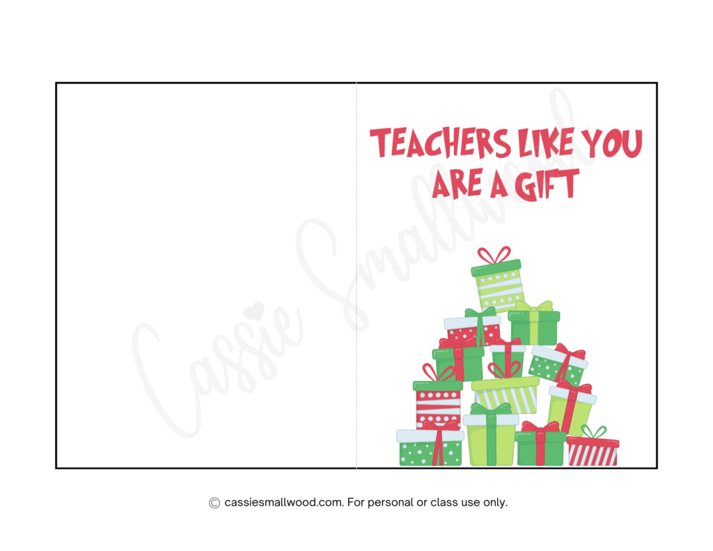 Cute &amp;amp; Funny Teacher Christmas Cards (Free Printable) - Cassie with Free Printable Christmas Card For Teacher