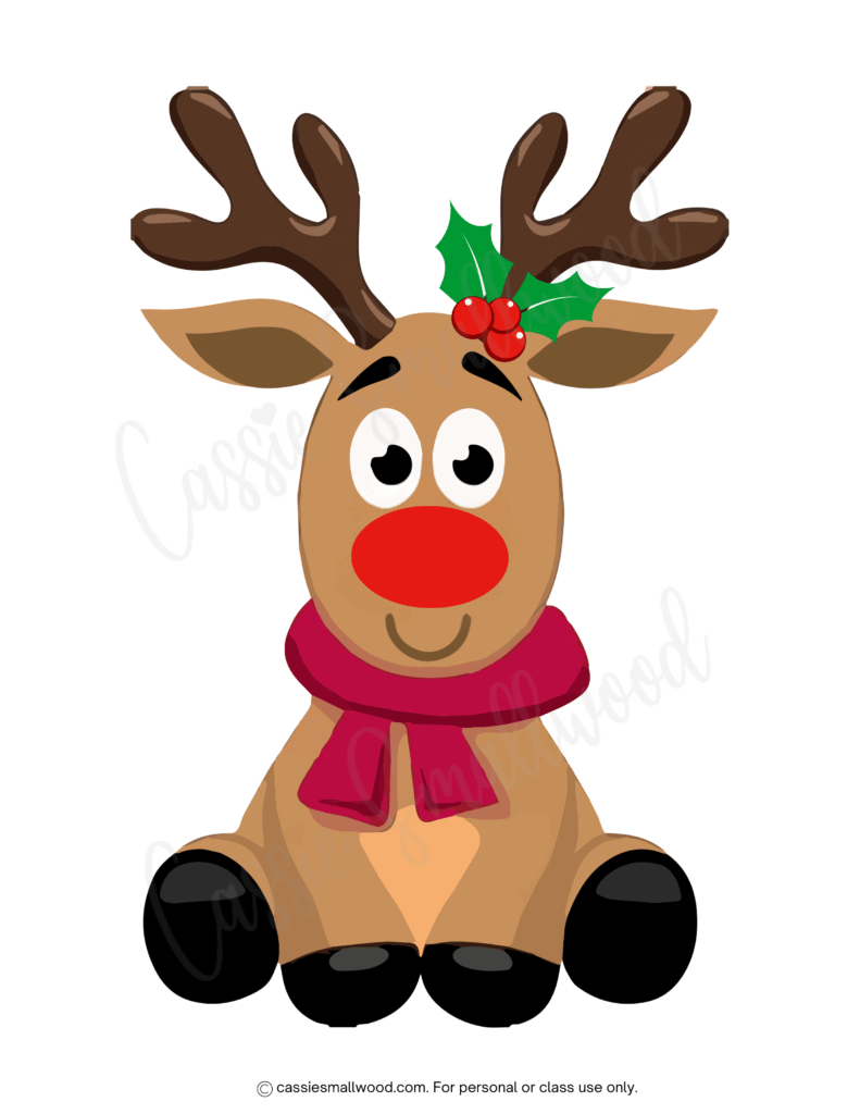 Cute Pin The Nose On Rudolph Game (Free Printable) - Cassie Smallwood throughout Rudolph Nose Printable
