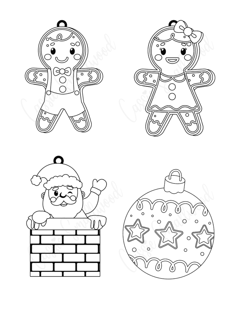 Cute Printable Christmas Ornaments - Cassie Smallwood with regard to Christmas Ornament Printable to Color