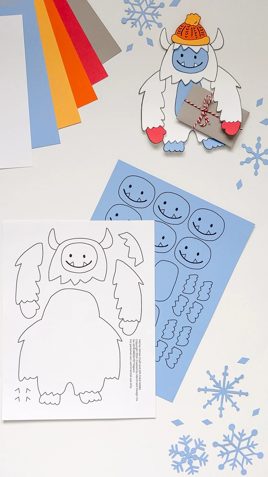 Cute Yeti Diy Gift Card Holder For Christmas | Abominable Snowman with regard to Abominable Snowman Yeti Printable Template