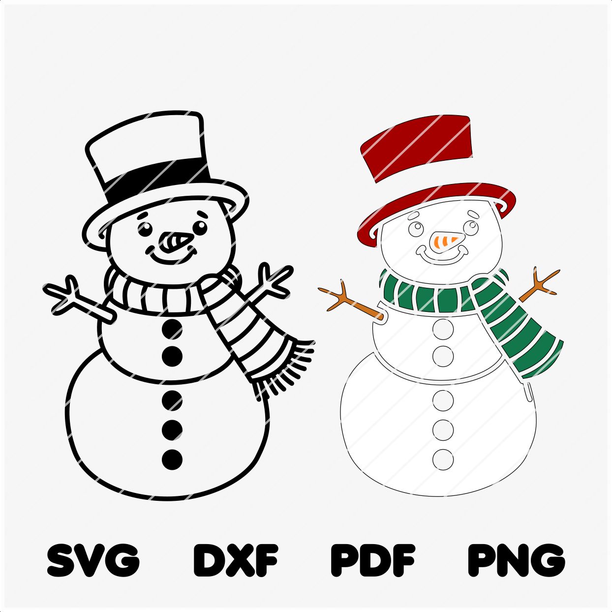 Cutting File: Snowman With Scarf & Hat throughout Printable Snowman Scarf And Hat