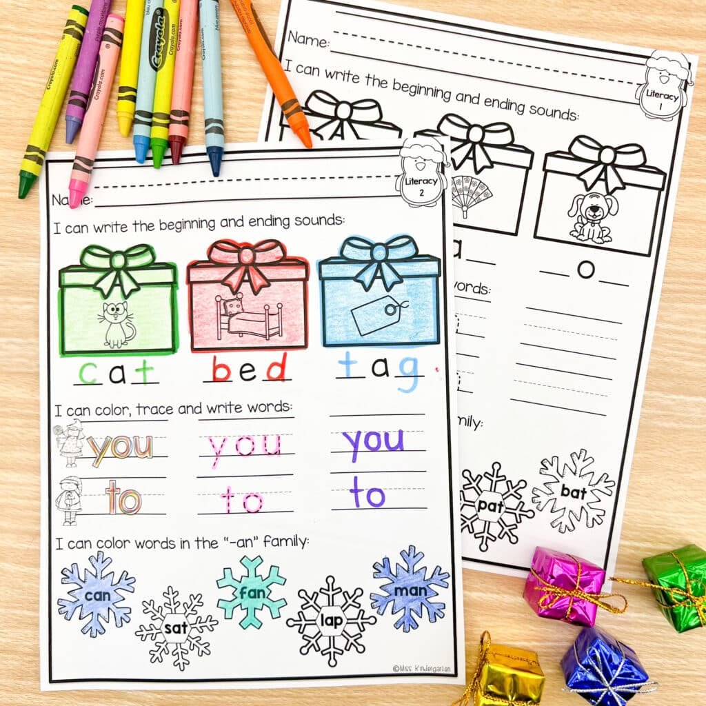 December Morning Work For Kindergarten - Miss Kindergarten intended for December Morning Work Printable