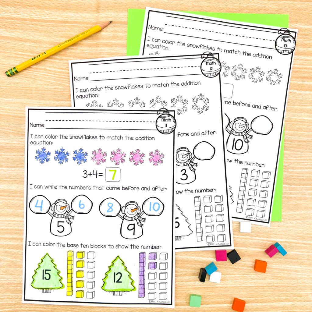 December Morning Work For Kindergarten - Miss Kindergarten within December Morning Work Printable