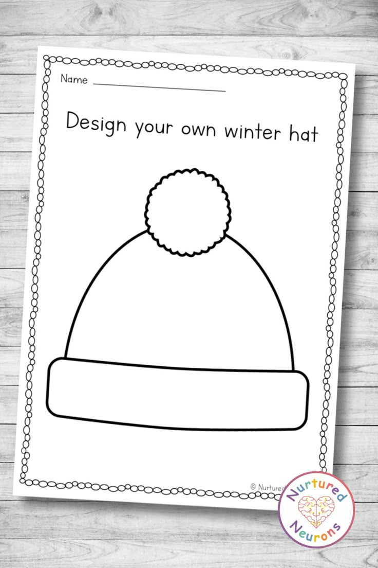 Design You Own Winter Hat - Printable Template For Kids - Nurtured intended for Winter Hat Template Printable
