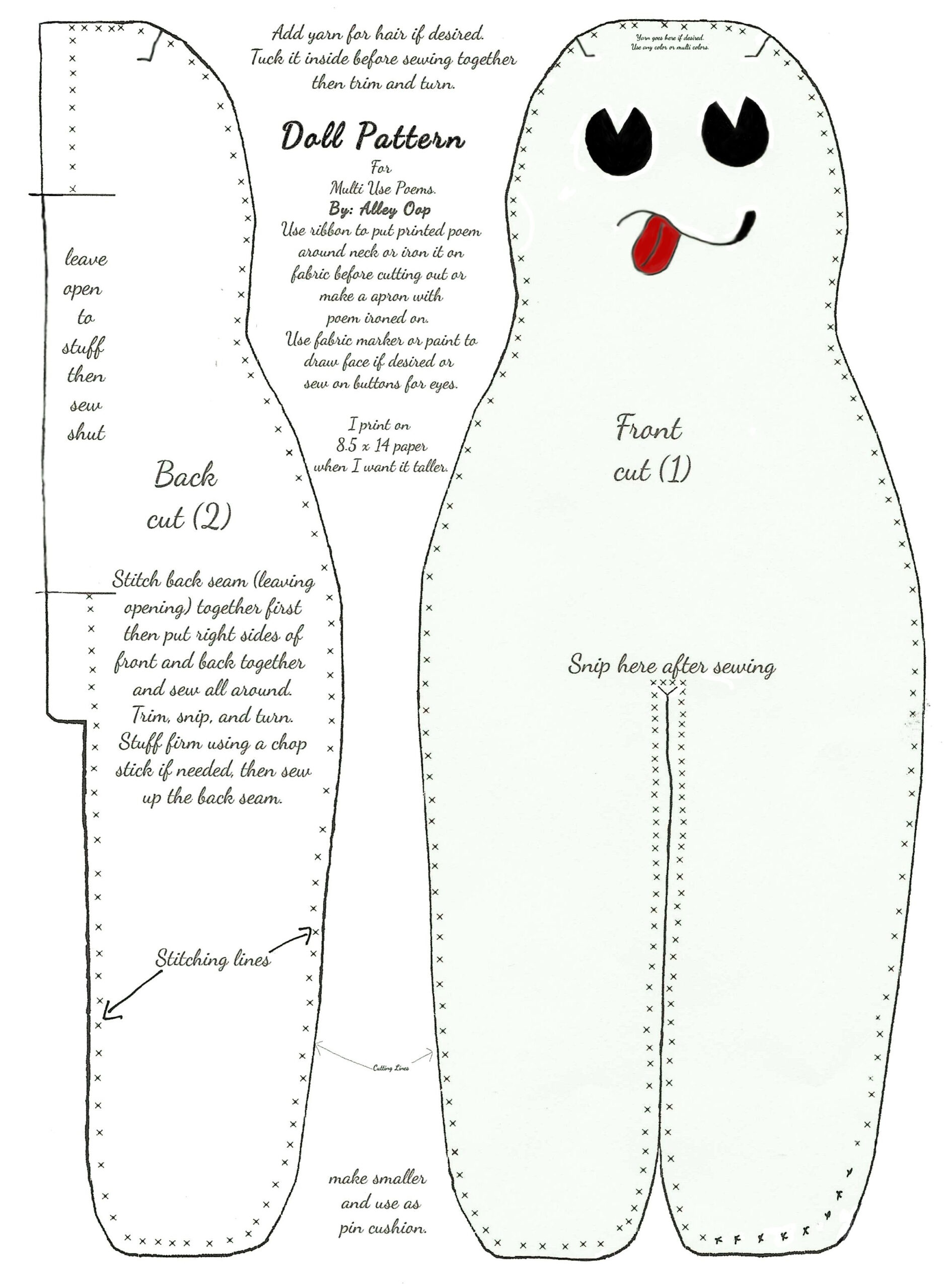 Discount Dammit Doll Pattern Cheap Sale Black Friday intended for Printable Dammit Doll Pattern