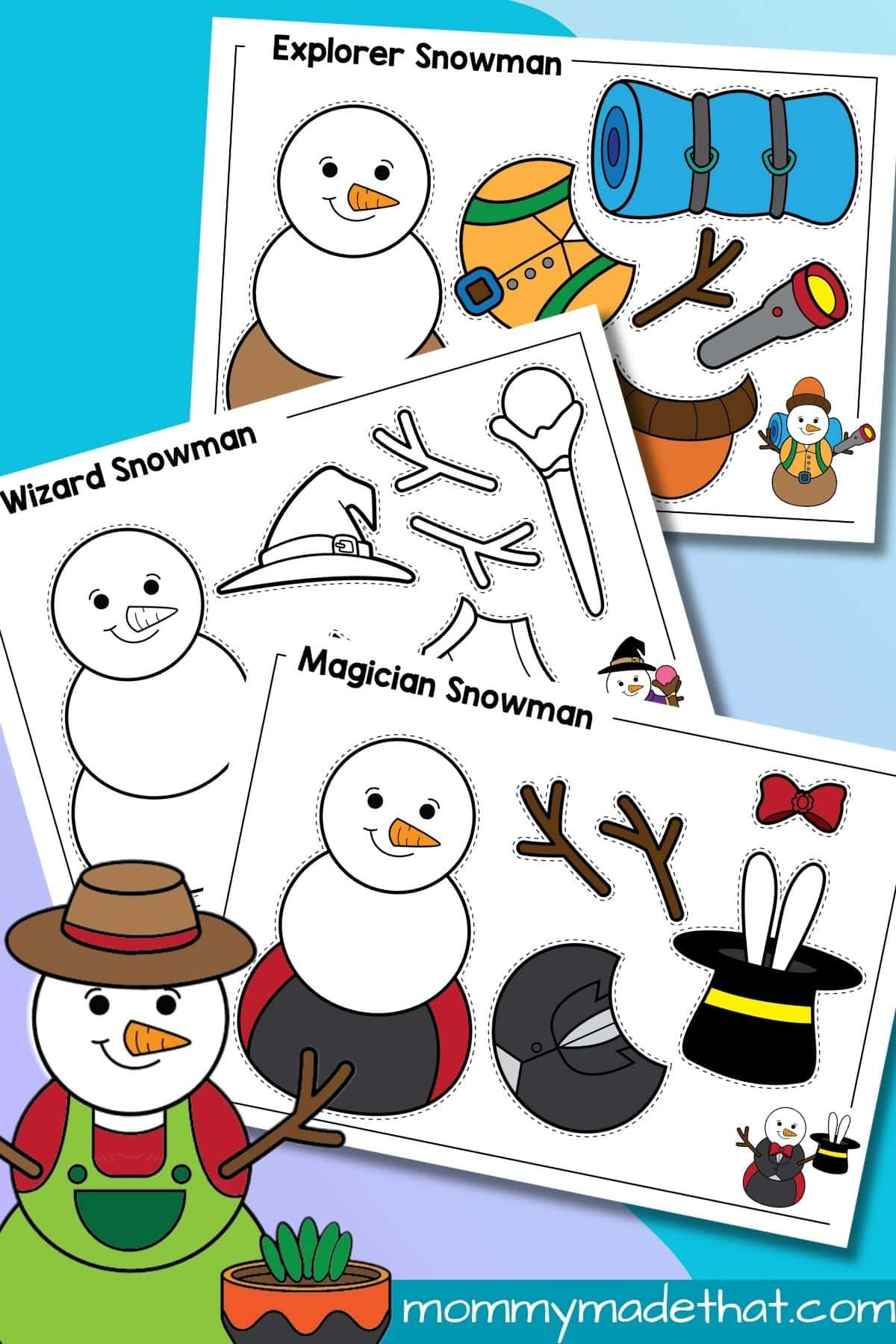Disguise A Snowman Craft (Free Printable) in Disguise a Snowman Printable