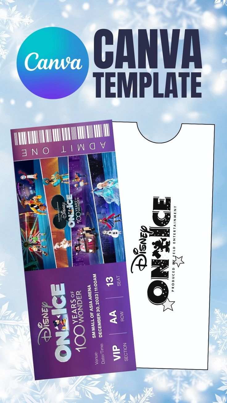 Disney On Ice Ticket Template Printables throughout Free Printable Disney On Ice Ticket