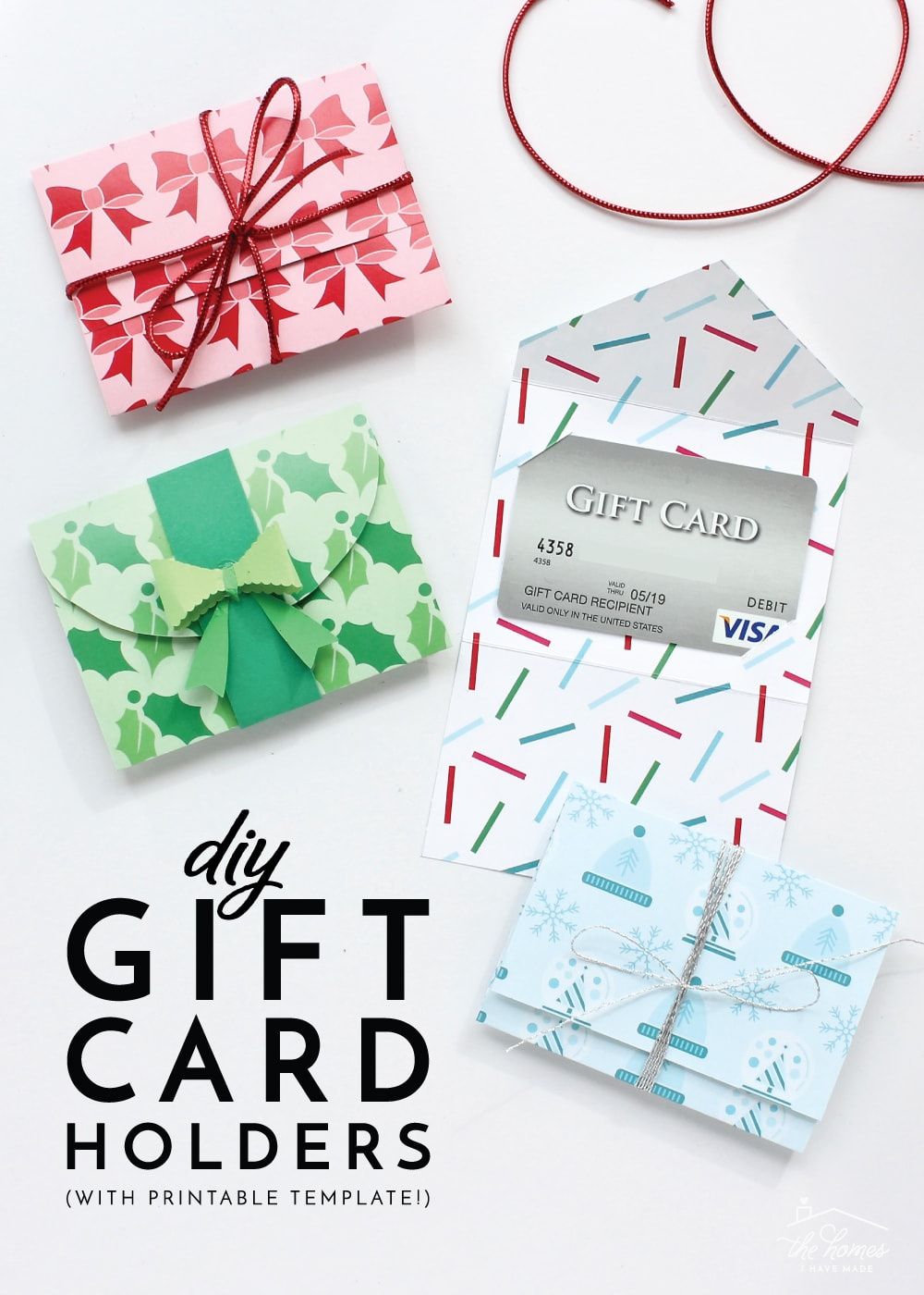 Diy Gift Card Holders (With Printable Template!) - The Homes I for Amazon Gift Card Printable At Home Christmas