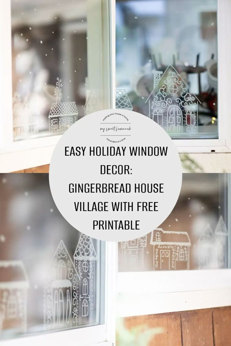Diy Gingerbread House Window Stencils: Free Template For A Magical with Gingerbread House Window Template
