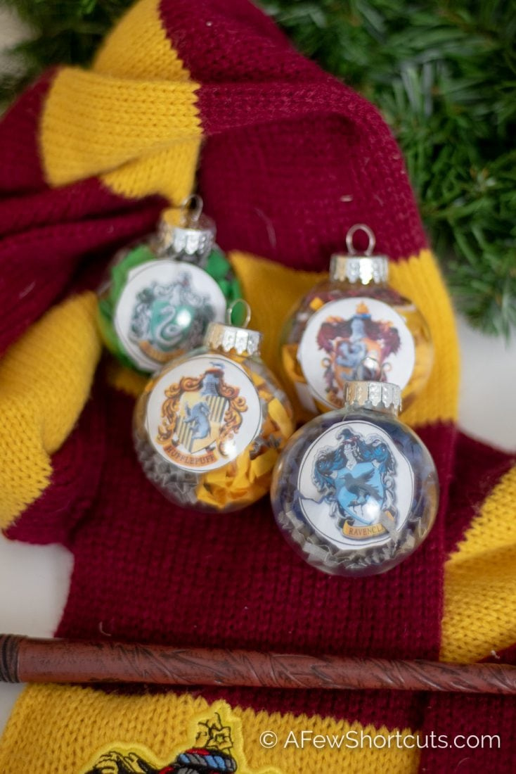 Diy Harry Potter House Ornaments With Printable - A Few Shortcuts pertaining to Printable Harry Potter Christmas Ornaments