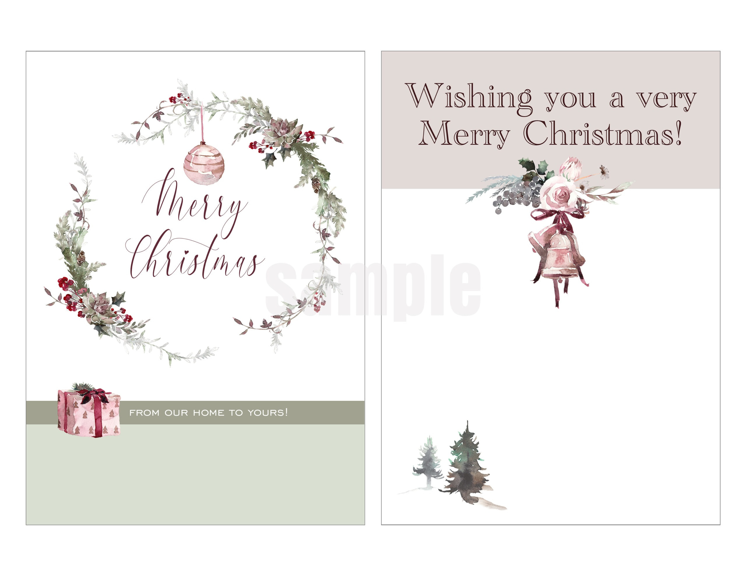 Diy Holiday Greetings: Free Printable Christmas Cards for 5x7 Printable Christmas Card