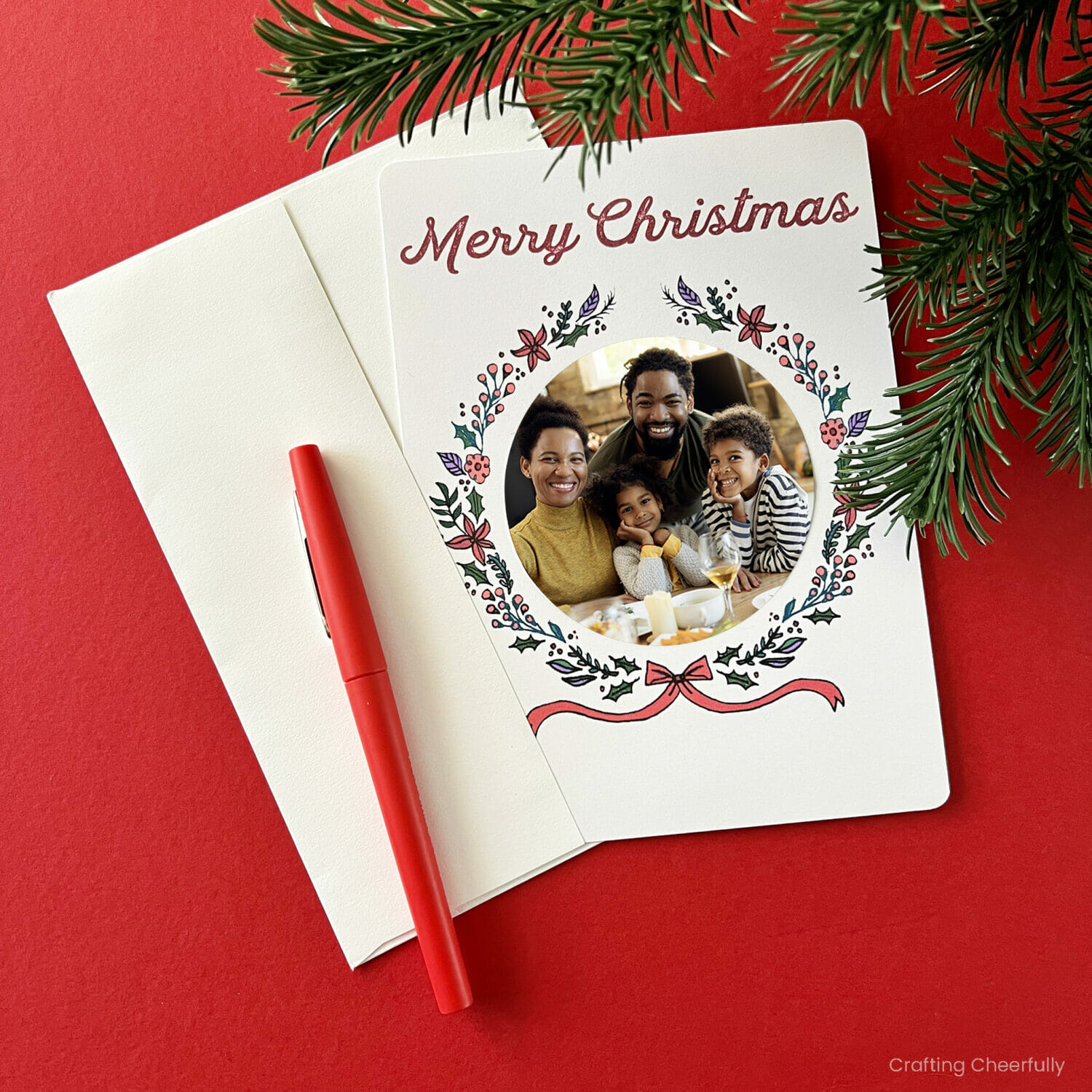 Diy Holiday Photo Cards - 2 Free Printable Designs! - Crafting within Christmas Card For Parents Printable