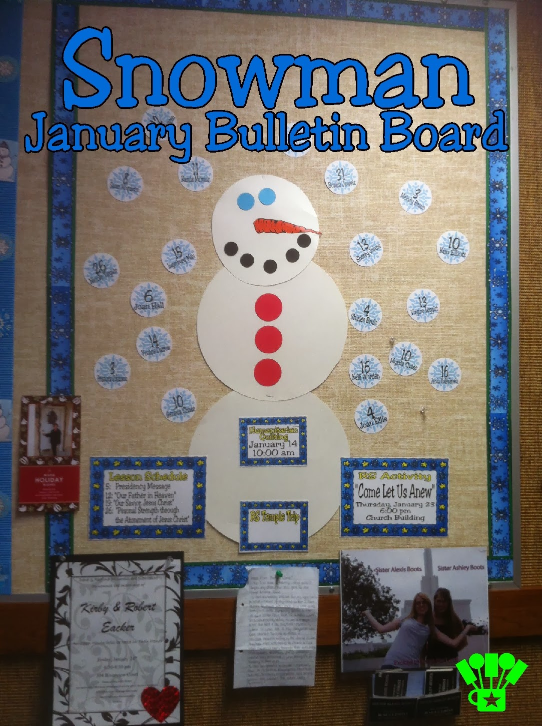 Diy Party Mom: Snowman January Bulletin Board And Printables within Printable Snowman For Bulletin Board