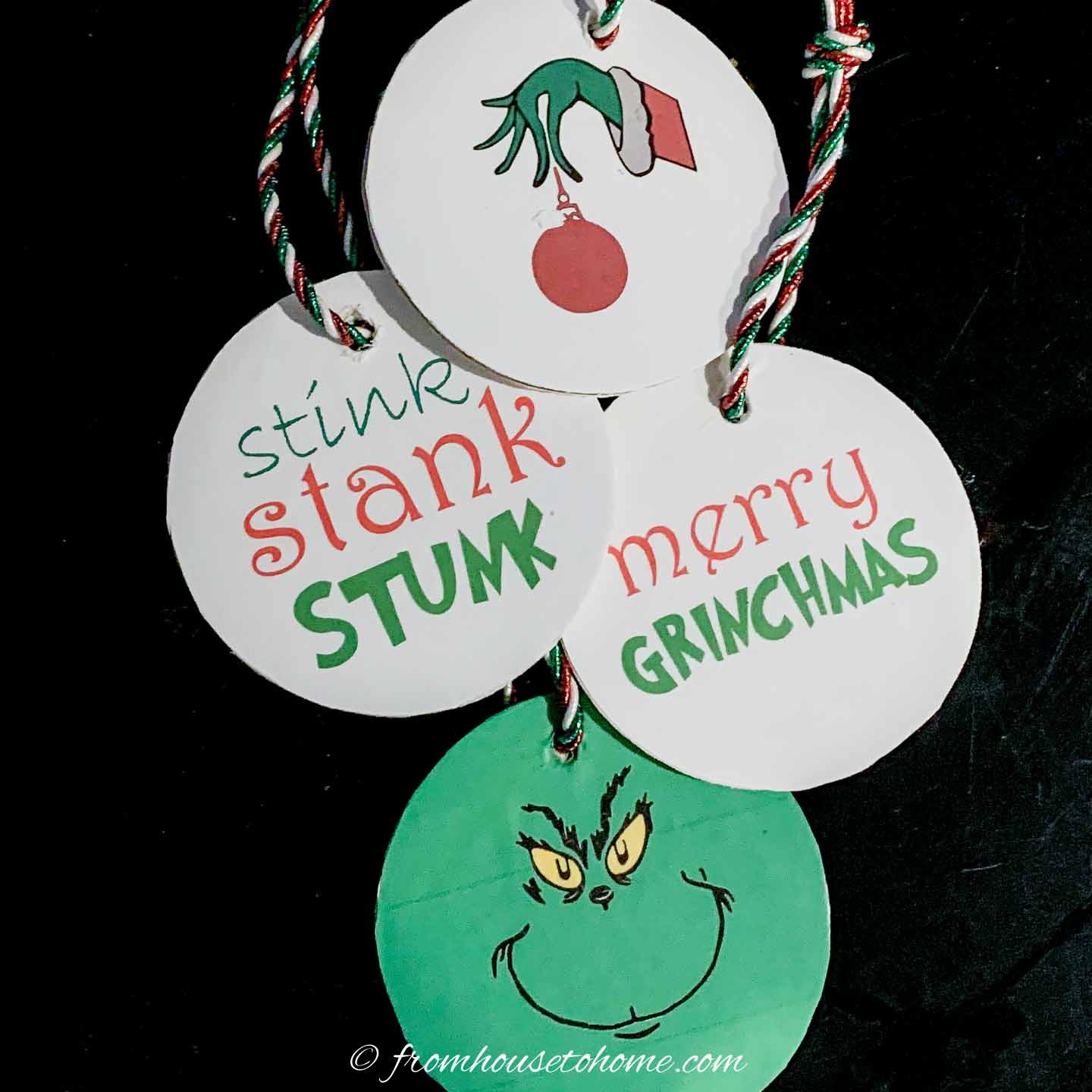 Diy Printable Grinch Christmas Ornaments in Grinch Ornament Printable