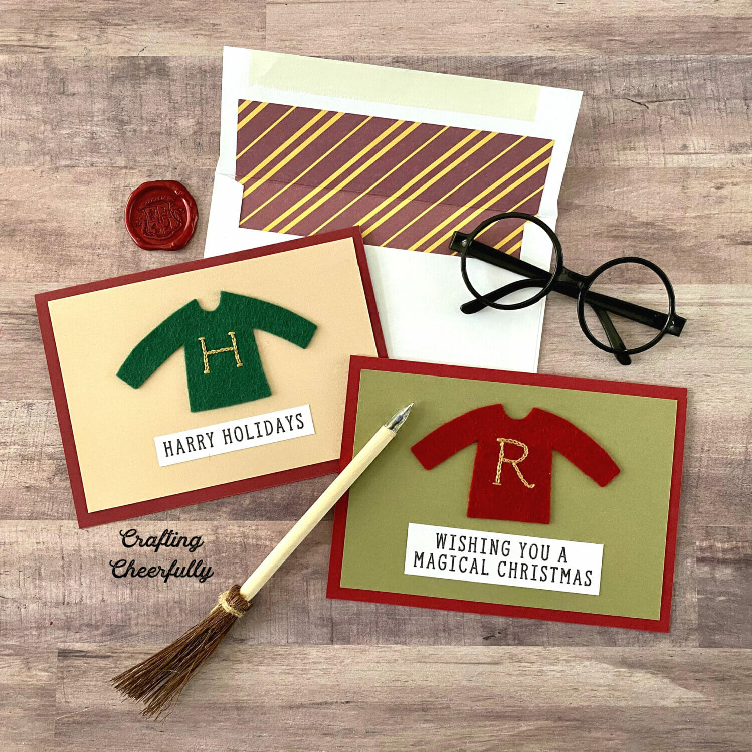 Diy Weasley Jumper Holiday Cards - Harry Potter Craft - Crafting within Printable Harry Potter Christmas Card