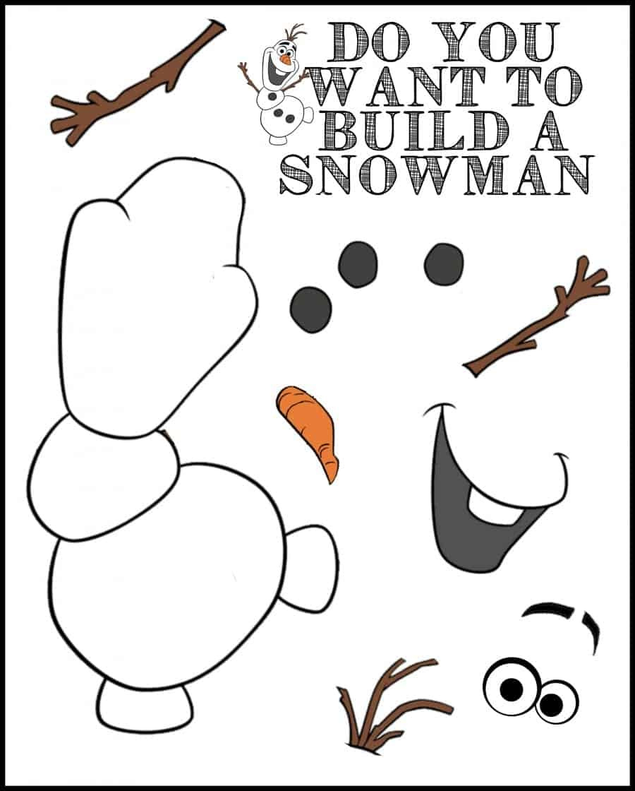 Do You Want To Build A Snowman-Olaf Card - A Girl And A Glue Gun throughout Olaf Build a Snowman Printable