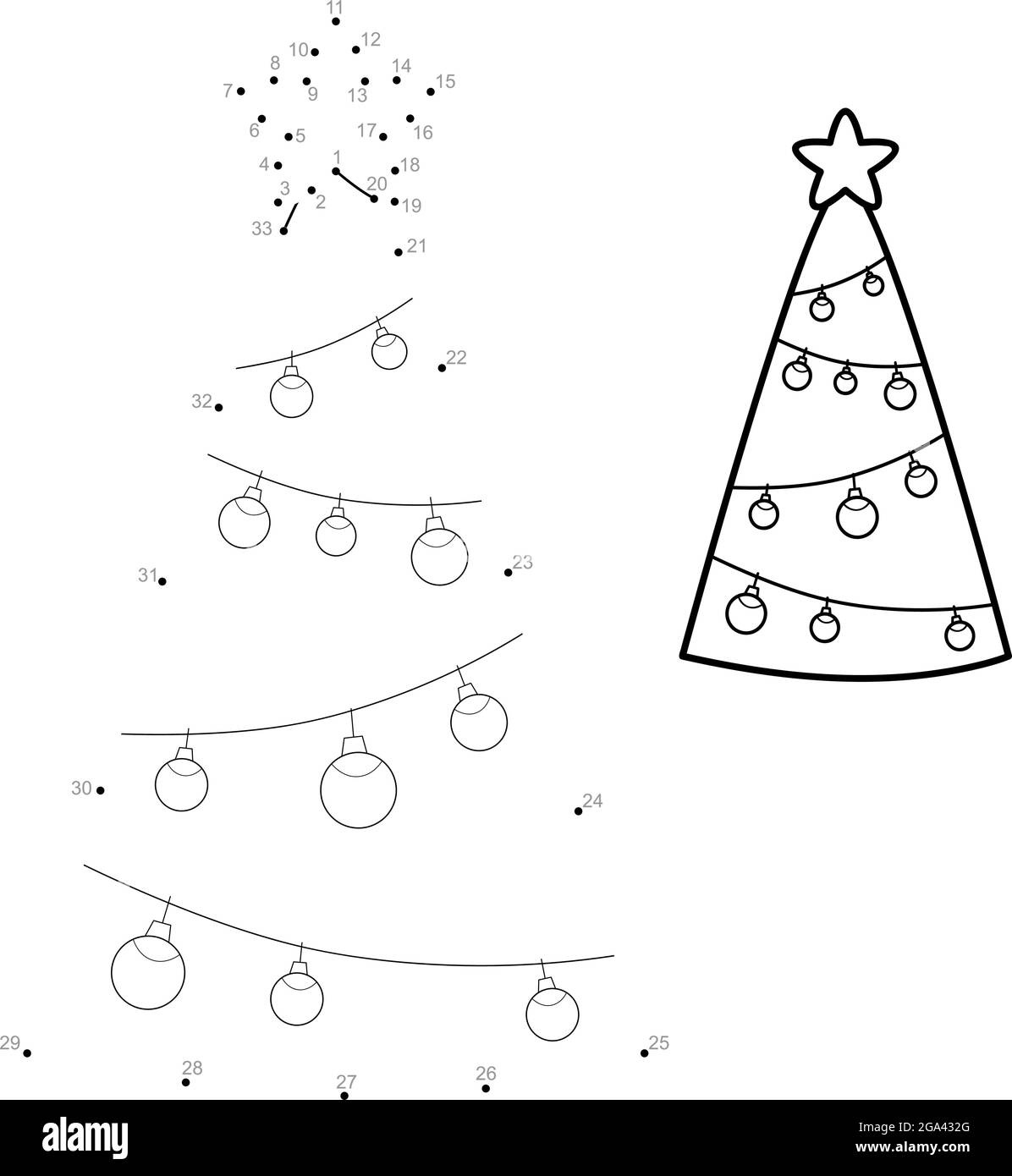 Dot To Dot Christmas Puzzle For Children. Connect Dots Game regarding Dot To Dot Christmas Worksheets