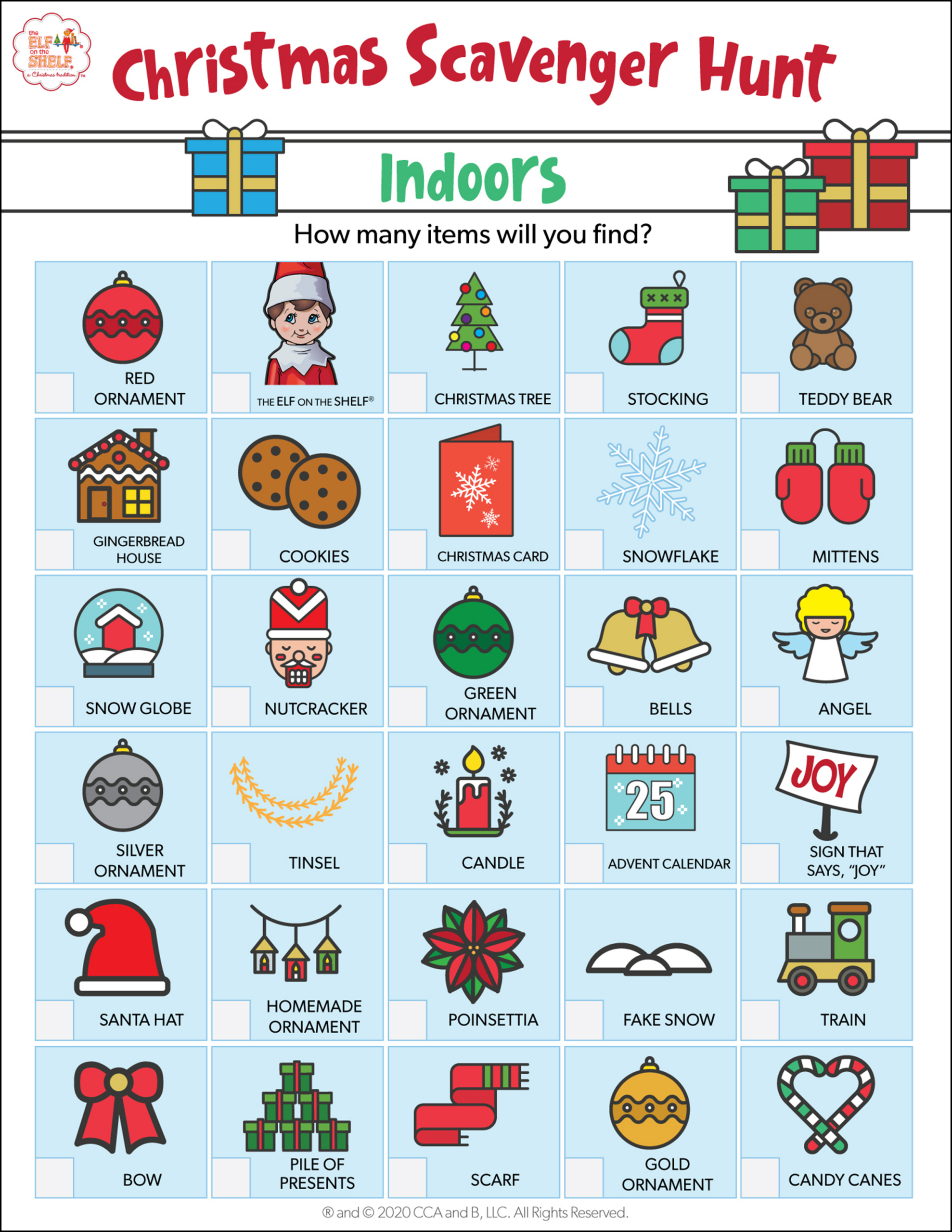 Download 3 Free Printable Christmas Scavenger Hunts | The Elf On regarding Christmas Scavenger Hunt Printable