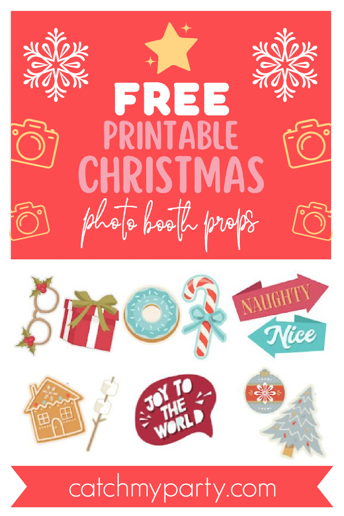 Download All Our 65 Fun Free Printable Christmas Photo Booth Props pertaining to Christmas Photo Booth Props Printable