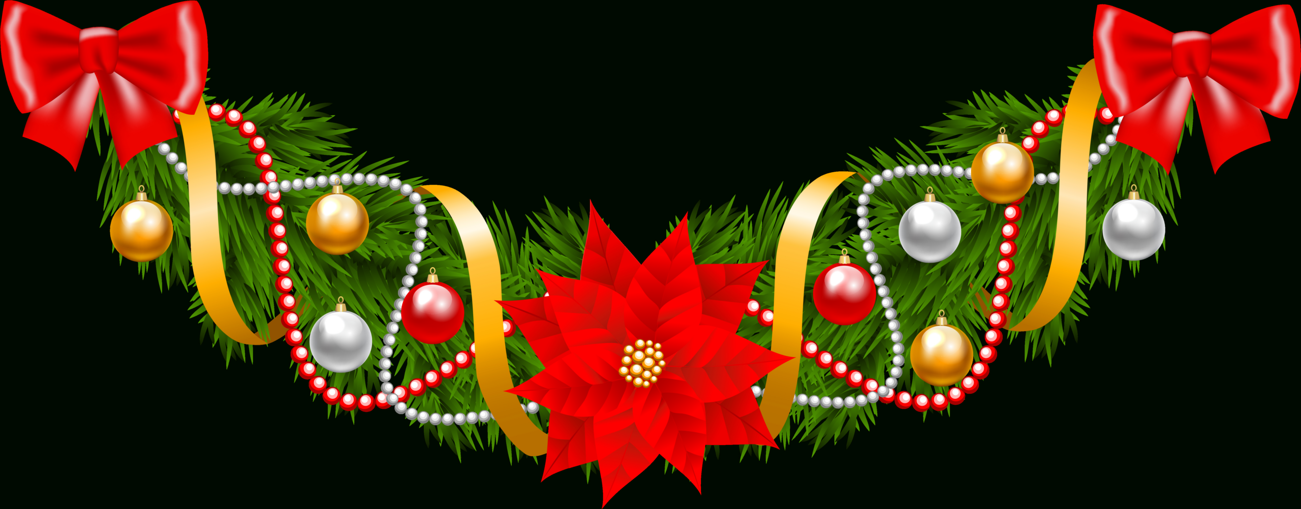 Download Garland Clipart Of Christmas Wreaths Image Clip Art with Christmas Garland Printable Free