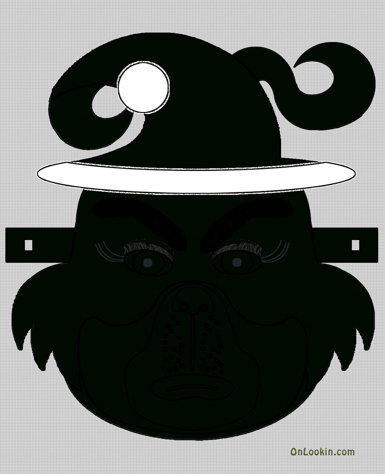 Download To Download Grinch Santa Face Mask Cut Out With Blank regarding Grinch Face Mask Printable