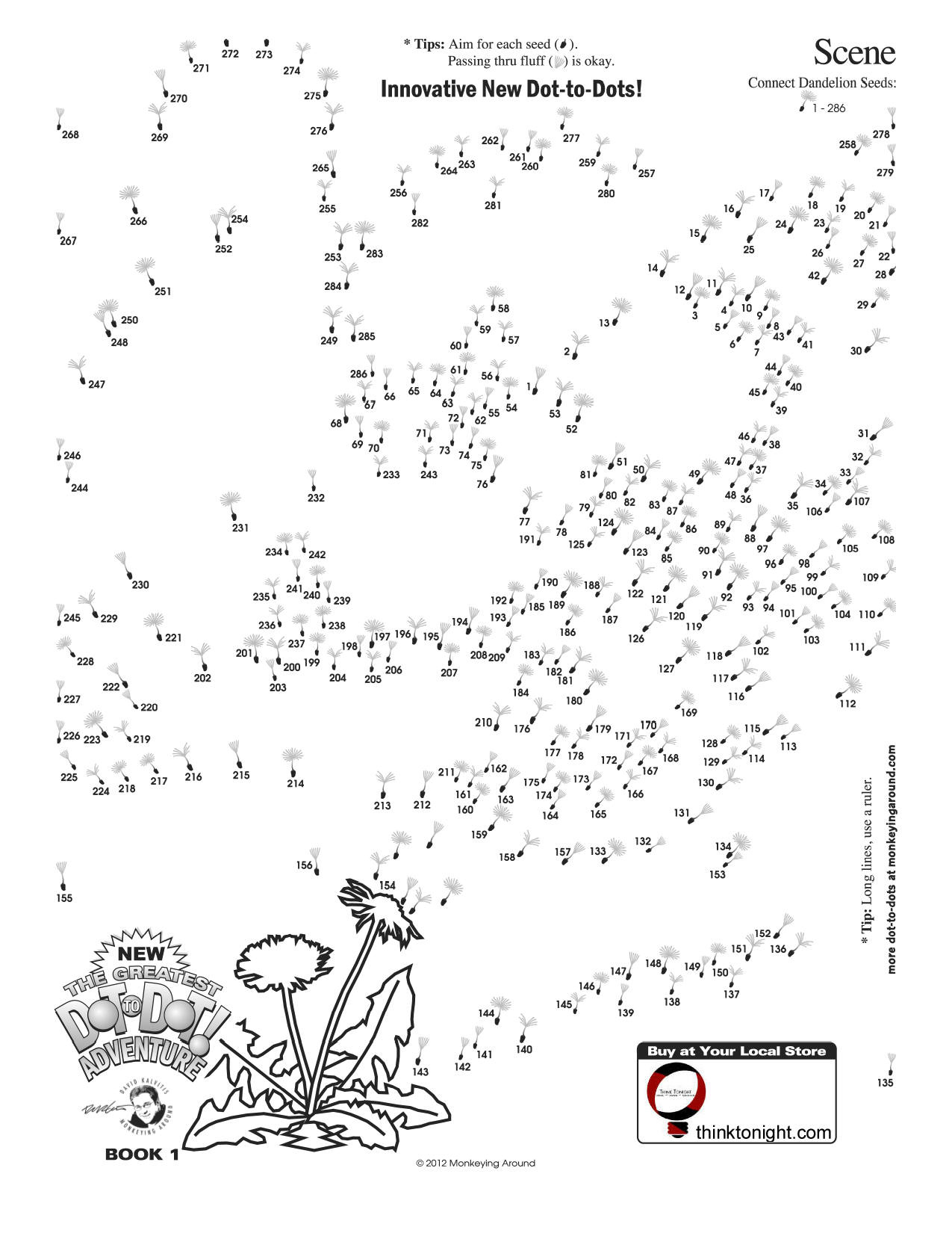 Downloadable Dot-To-Dot Puzzles intended for Dot to Dot Free Printables For Adults