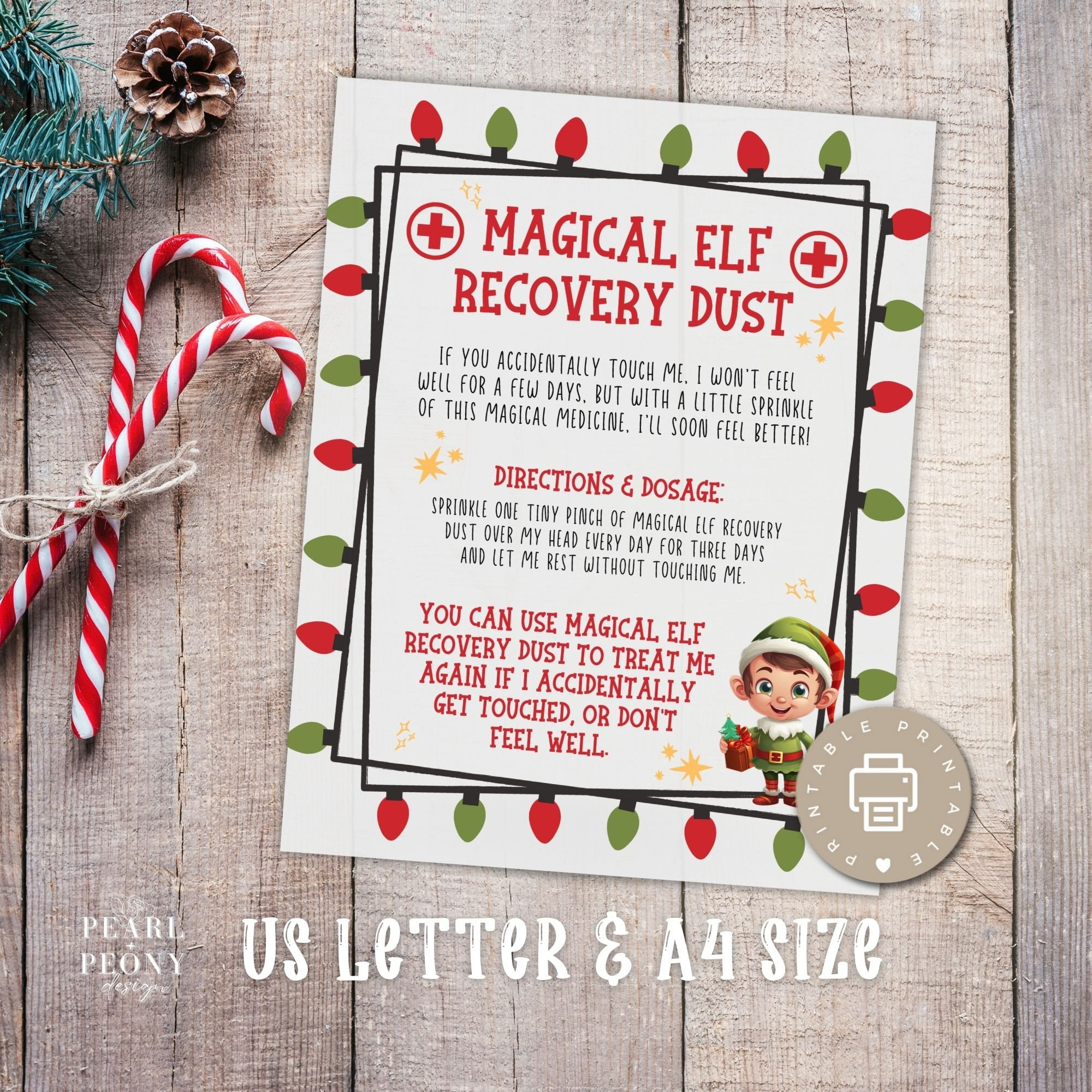 Druckbarer Weihnachtself Brief, Zauberelf Staub, Sick Elf Brief inside Printable Elf on the Shelf Touched Letter