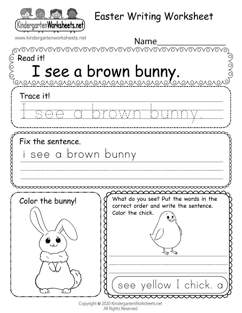 Easter Writing Worksheet - Free Printable, Digital, & Pdf intended for Easter Writing Worksheets