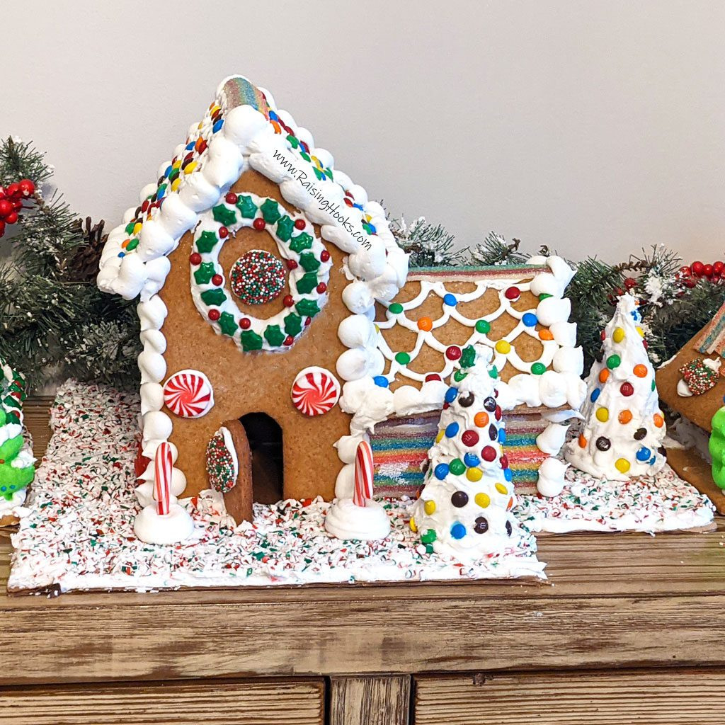 Easy 2 Story Gingerbread House & Template - Raising Hooks with regard to Two Story Gingerbread House Template