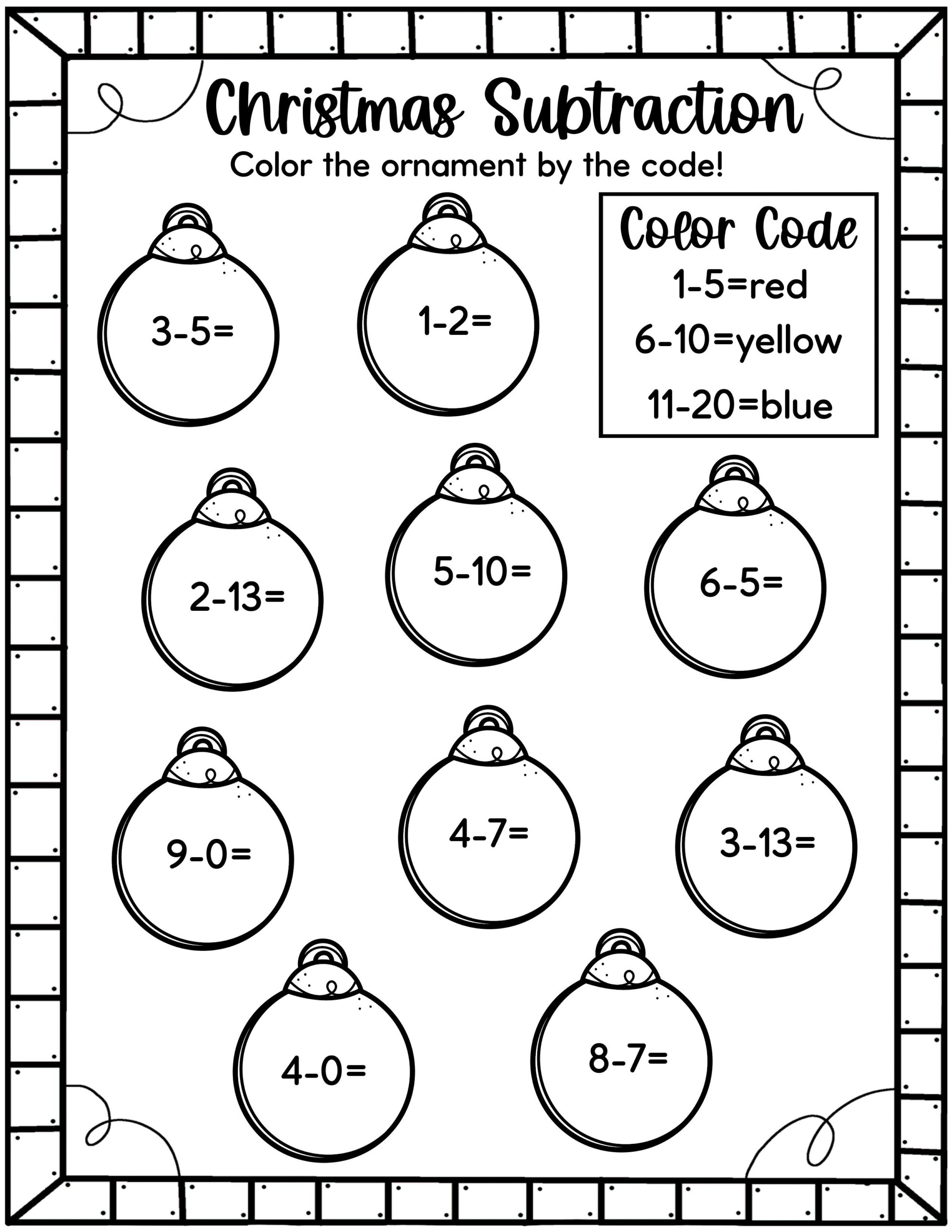 Easy Christmas Math Worksheets - Free! - Kids Activity Zone intended for 6Th Grade Christmas Math Worksheets