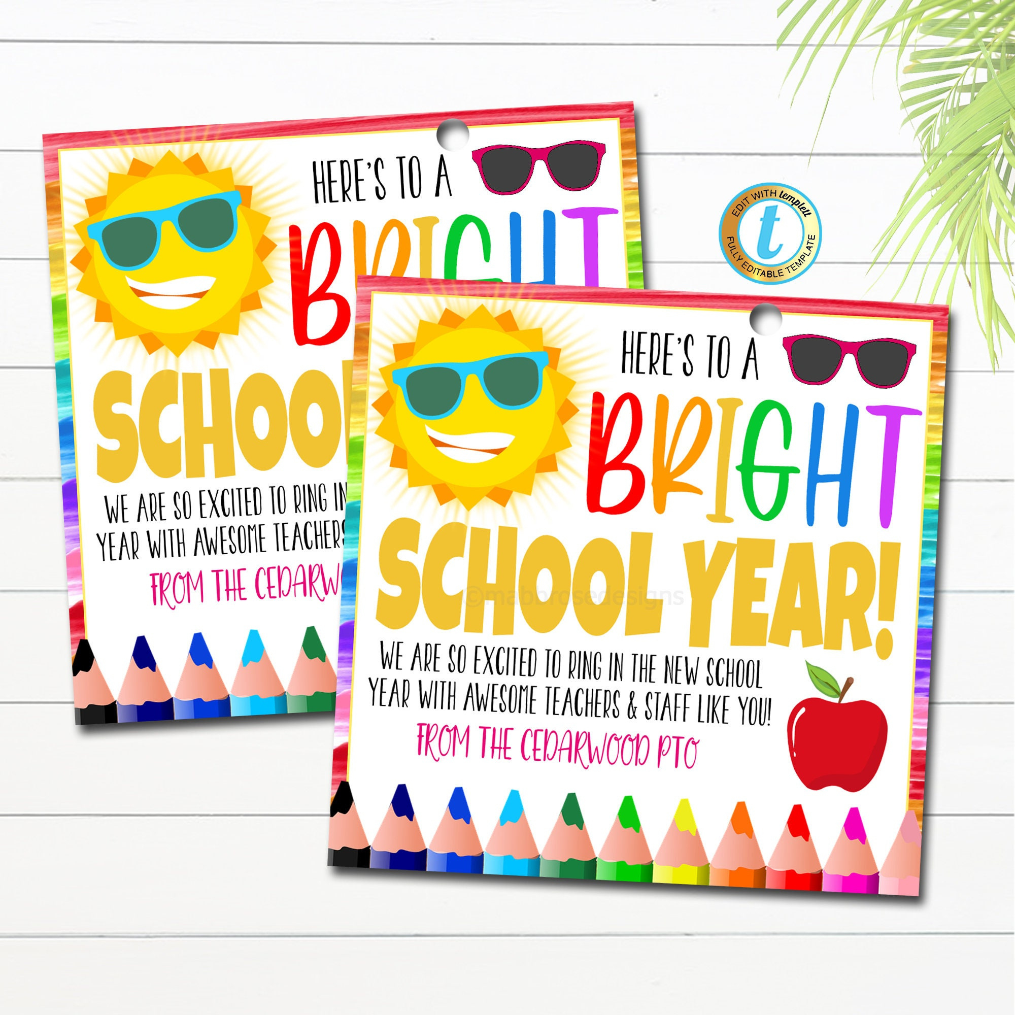 Editable Bright School Year First Day Of School Back To School with regard to New School Year Printable